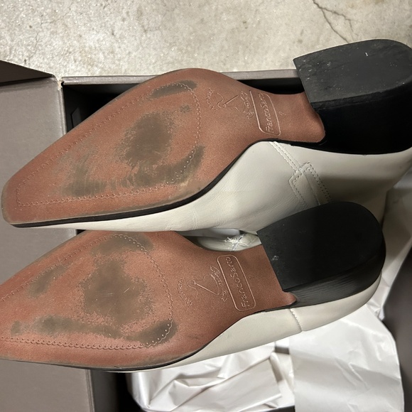 Franco Sarto Vivian Bootie In Chalk White Leather - Picture 4 of 4